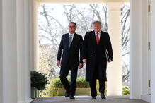Trump e Bolsonaro reunidos na Casa Branca. Crise na Venezuela é assunto nesta visita oficial