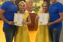 Gémeas Brittany e Briana casaram com os gémeos Josh e Jeremy