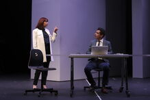 Maria João Abreu e João Tempera durante ensaio