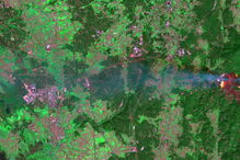 Imagens satélite mostram dimensão do incêndio em Esposende. Fumo espalhou-se pelo Atlântico