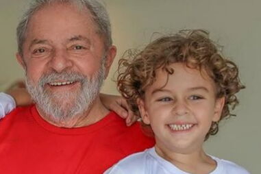 Lula da Silva com o neto, Arthur Araújo