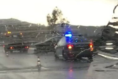 Granizo provoca acidente na A2