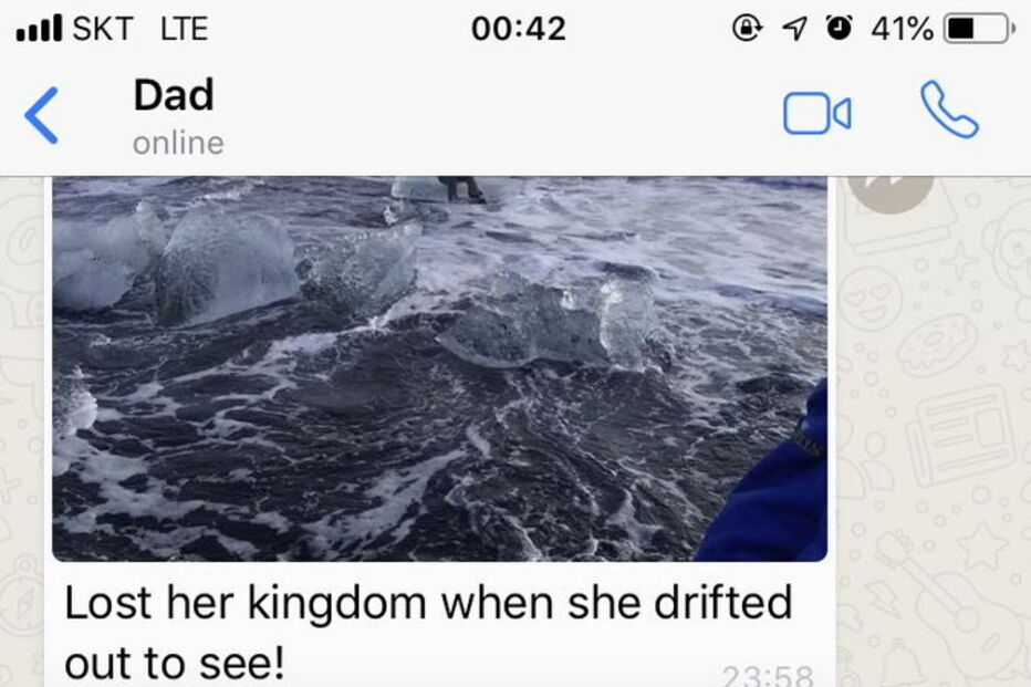 A neta partilhou as fotografias na rede social Twitter e o momento tornou-se viral