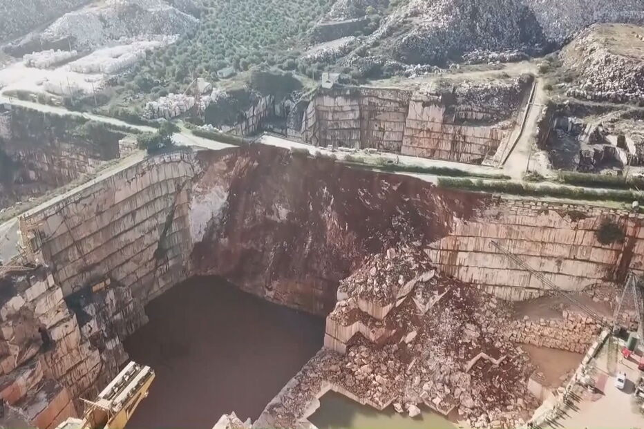 Derrocada na estrada de Borba 
