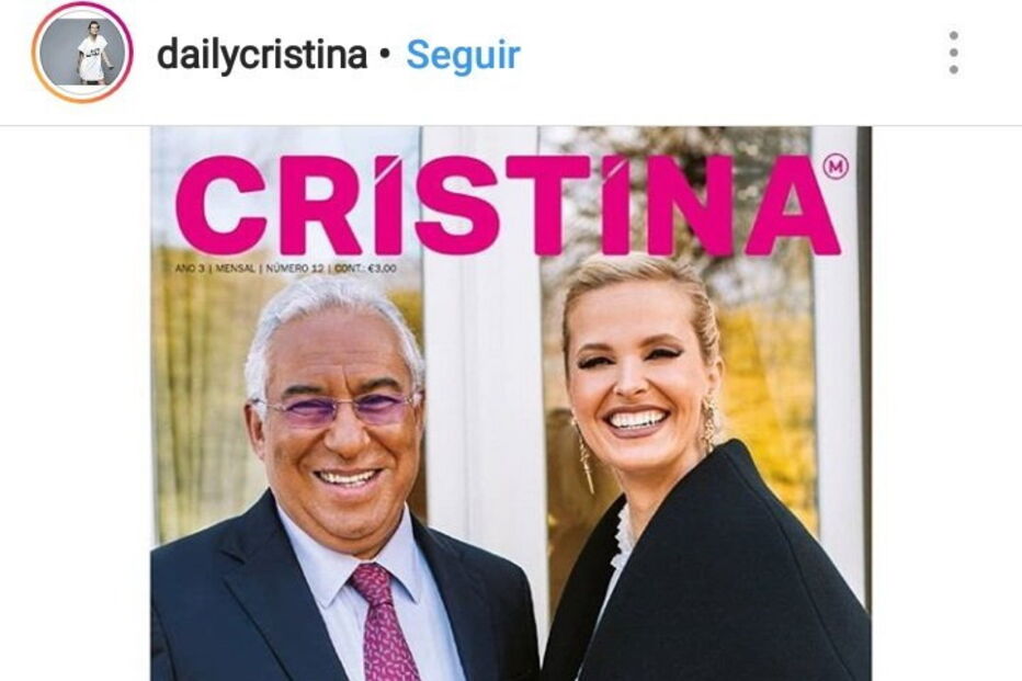 Capa da revista Cristina com António Costa 