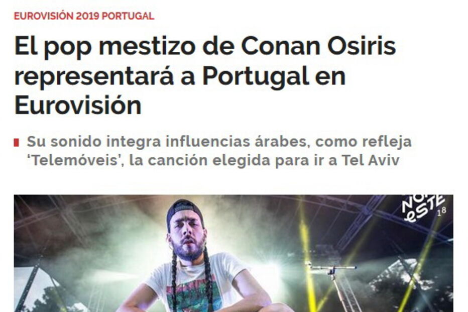 Site do ABC fala das várias influências de Conan Osíris, vencedor do Festival da Canção 2019