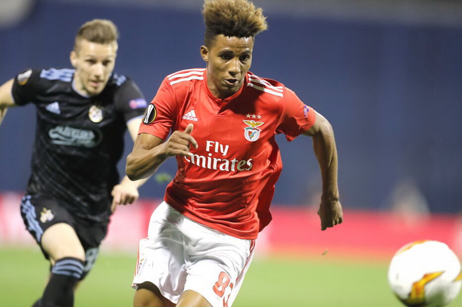 Gedson em lance do Dínamo de Zagreb - Benfica