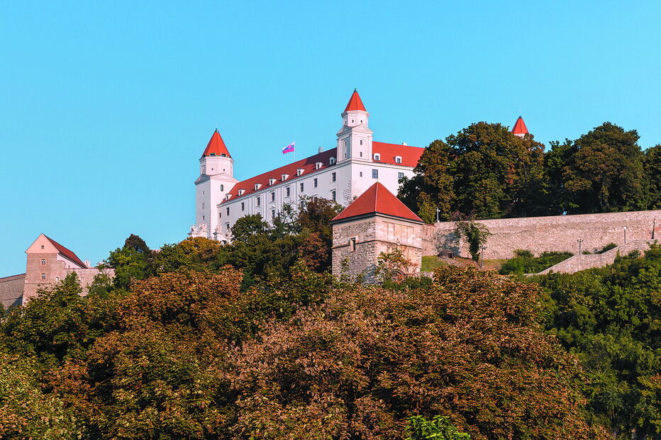 O Castelo de Bratislava proporciona uma vista deslumbrante