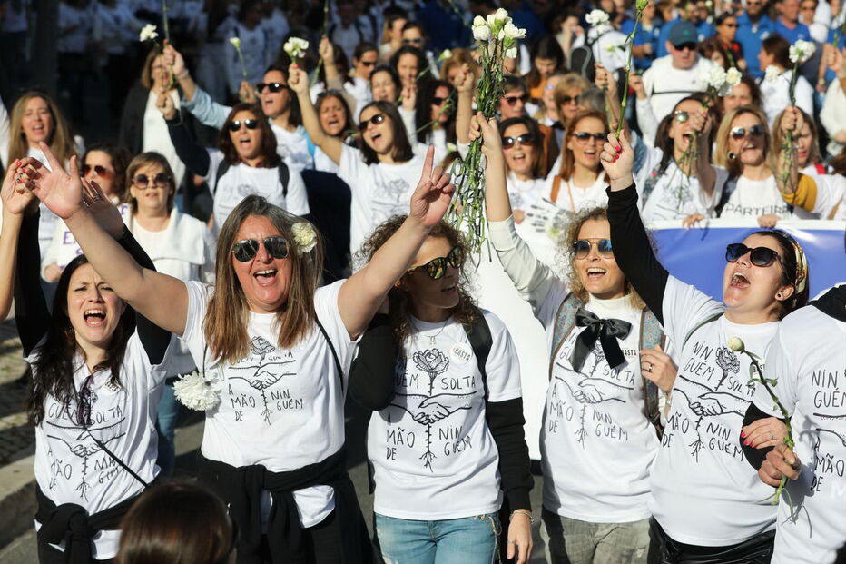 Enfermeiros fazem marcha de protesto em Lisboa