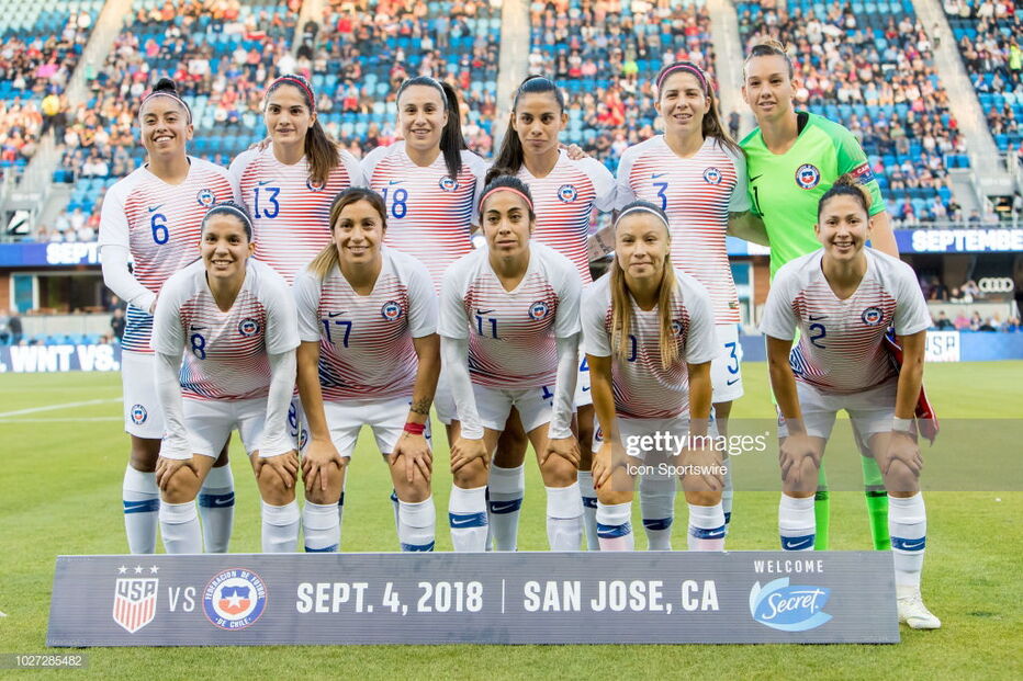 Seleção feminina de futebol dos EUA, num jogo disputado em 2018