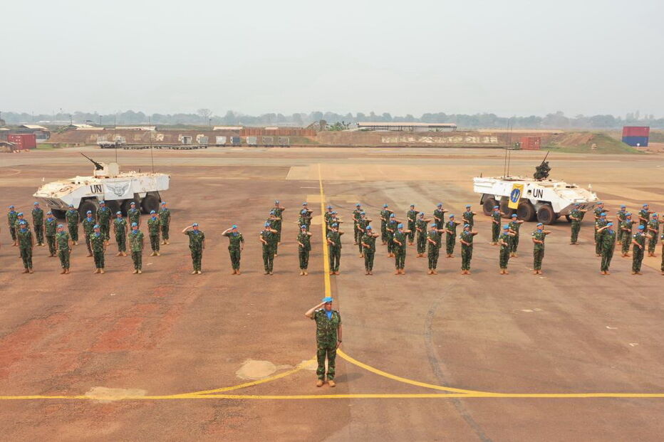 Militares portuguesas da 4.ª Força Nacional Destacada na República Centro-Africana
