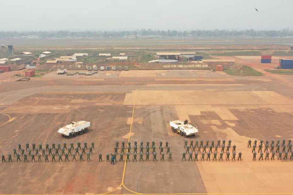 Militares portuguesas da 4.ª Força Nacional Destacada na República Centro-Africana