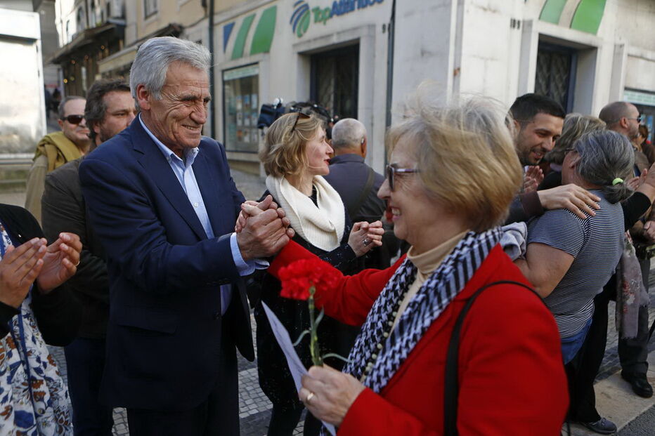 Manifestação contra a violência doméstica