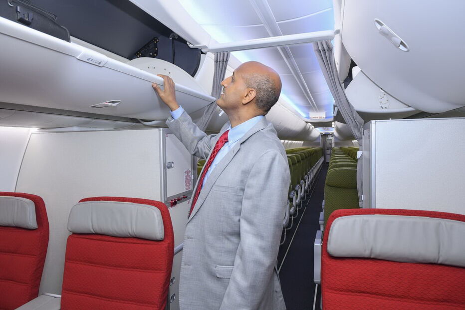 Interior de um Boeing 737-800 MAX