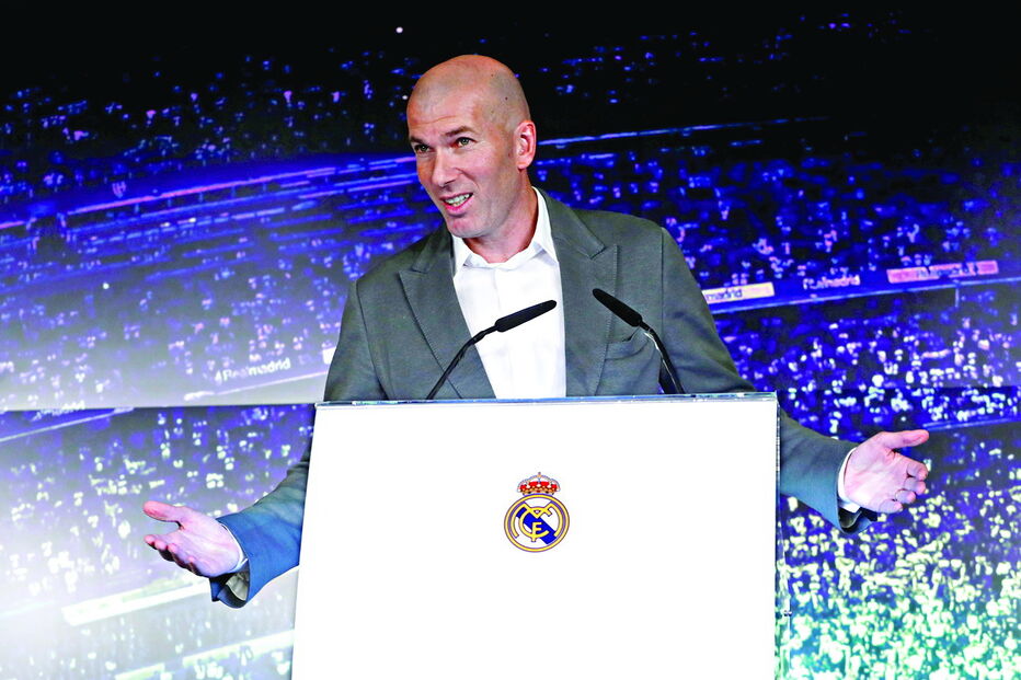 Zinedine Zidane conquistou três Ligas dos Campeões pelo Real Madrid 