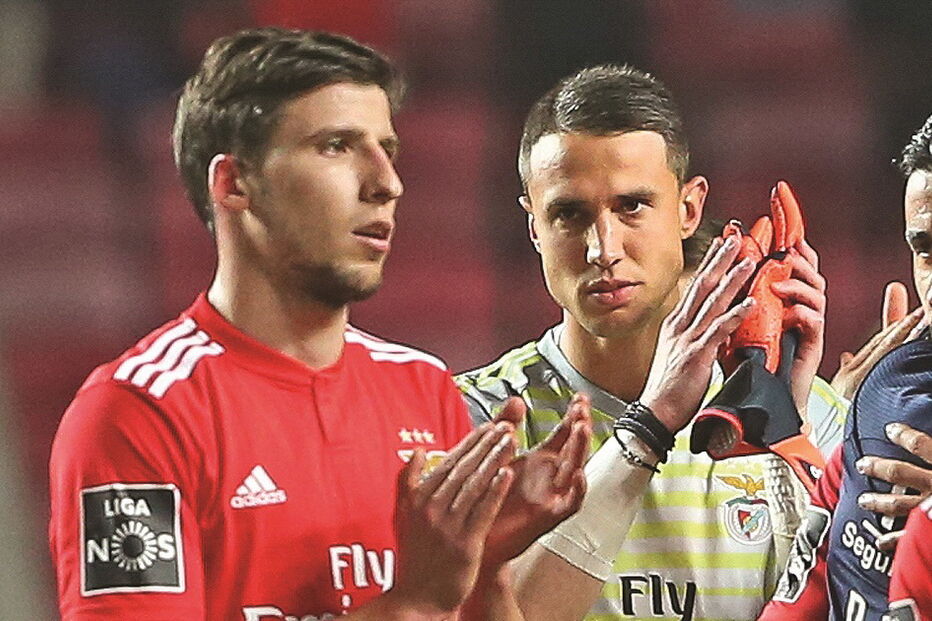 Rúben Dias e Odysseas dirigiram-se aos adeptos do Benfica no final do jogo para agradecer o apoio no Estádio da Luz  