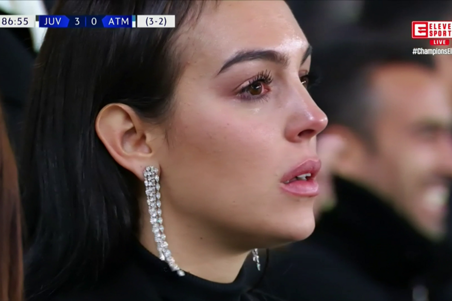 Georgina emociona-se com hat trick de Ronaldo