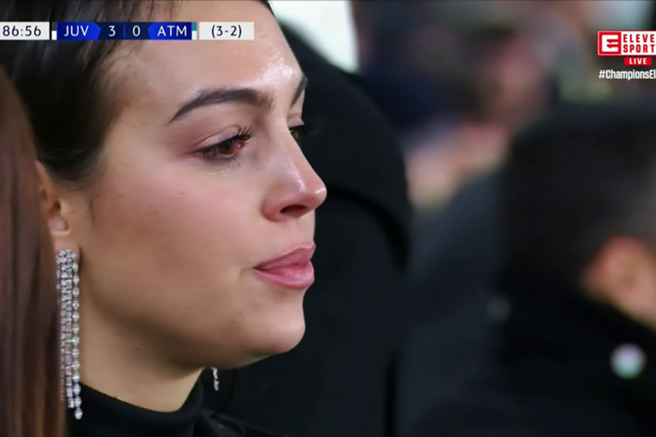 Georgina emociona-se com hat trick de Ronaldo