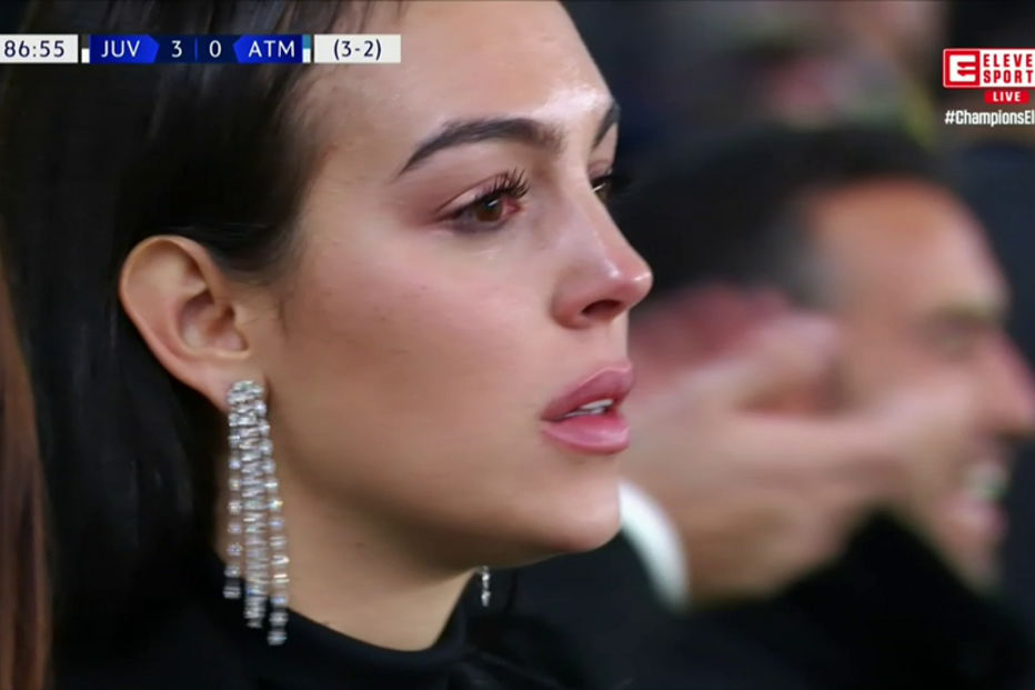 Georgina emociona-se com hat trick de Ronaldo