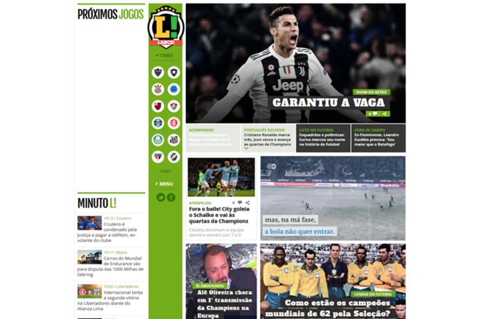 Lance, do Brasil, diz que Ronaldo 