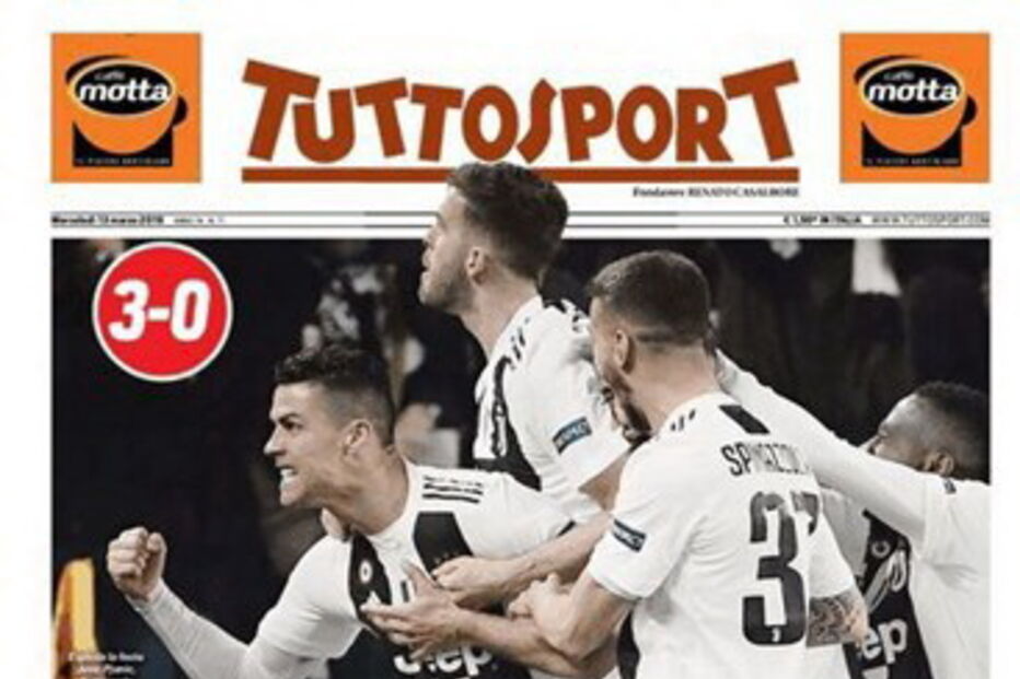 'Marciano', diz a capa do Tuttosport