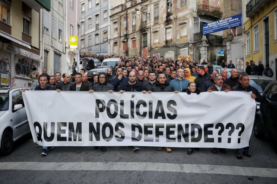 Polícias manifestam-se em Lisboa