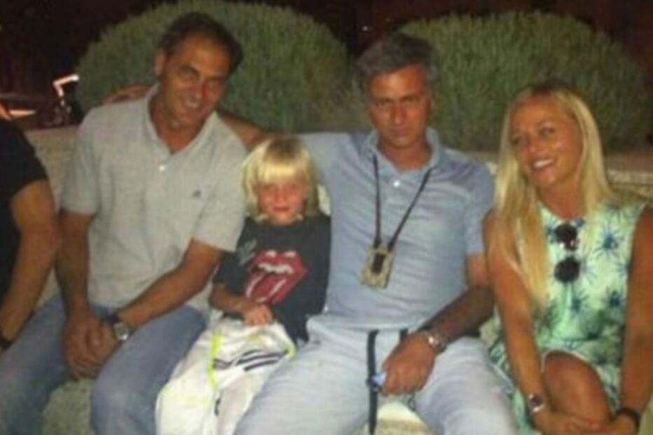 Mourinho, Silvino e amiga Prue Carter-Robinson