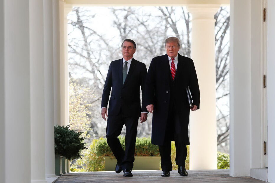 Trump e Bolsonaro reunidos na Casa Branca. Crise na Venezuela é assunto nesta visita oficial