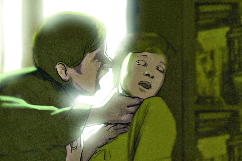 Mulher vítima de violência doméstica