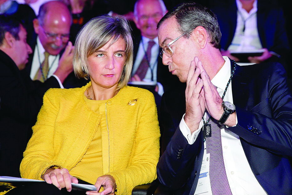 Marta Temido, ministra da Saúde, com Miguel Guimarães, bastonário