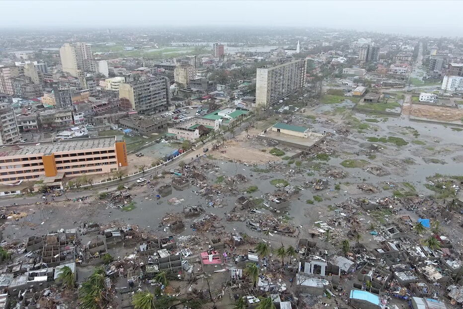 Cidade da Beira, em Moçambique, arrasada pelo ciclone Idai