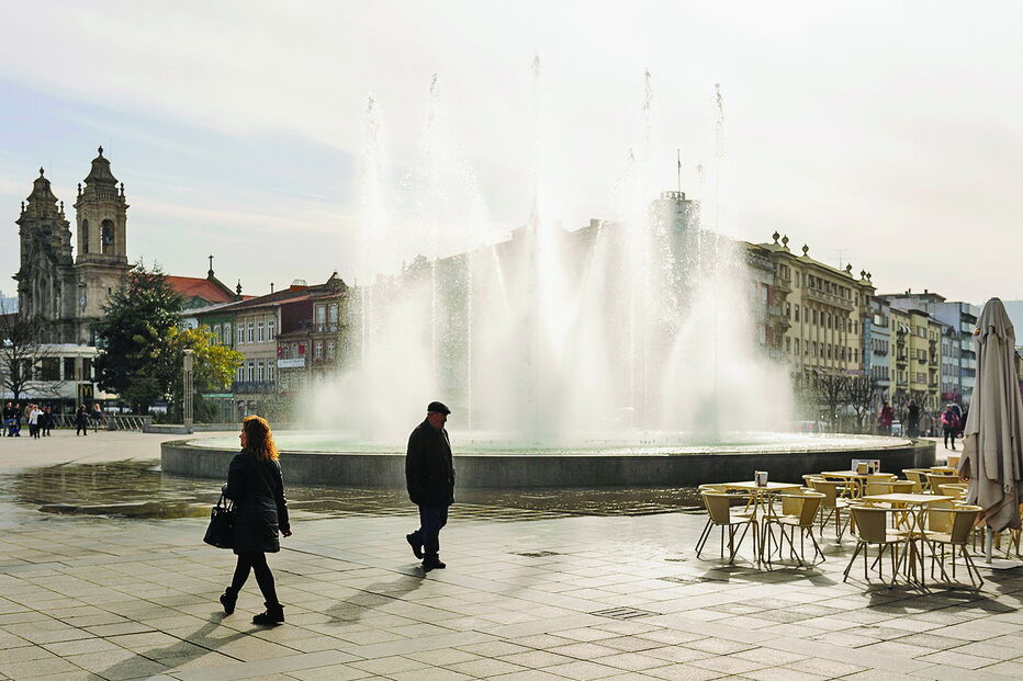 Praça da República em Braga