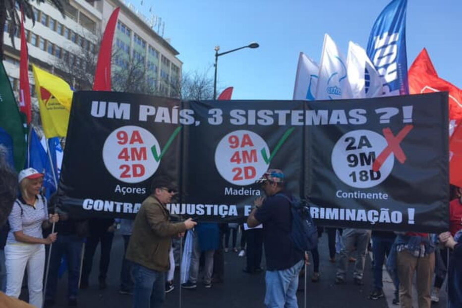 Milhares de professores saem às ruas de Lisboa em forma de protesto