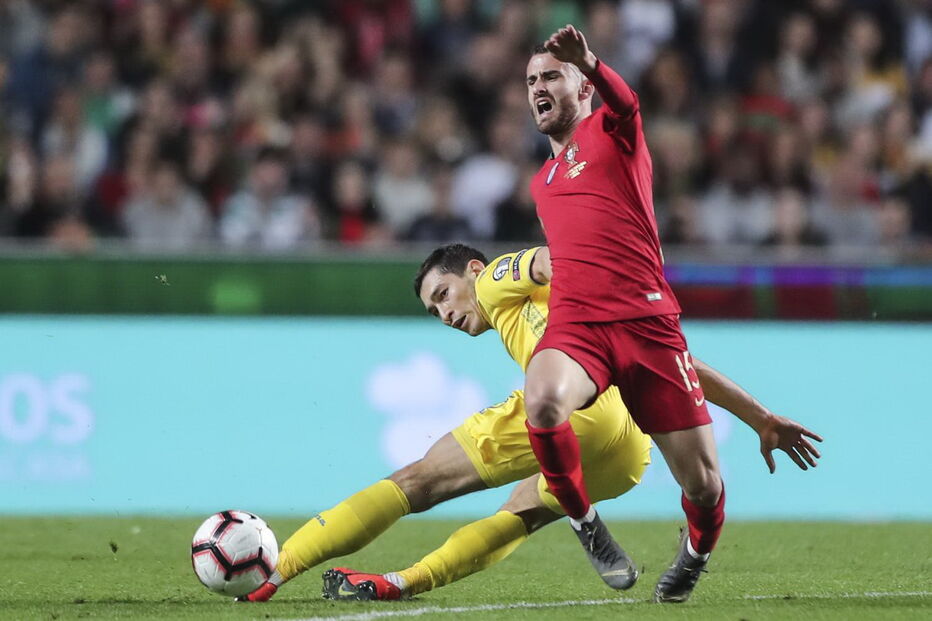 Rafa em ação no jogo Portugal - Ucrânia
