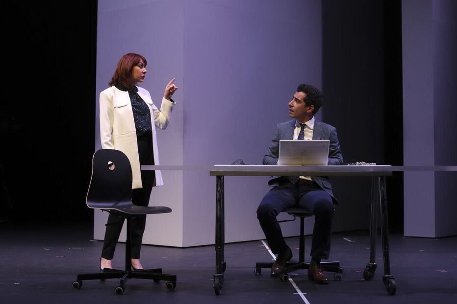 Maria João Abreu e João Tempera durante ensaio