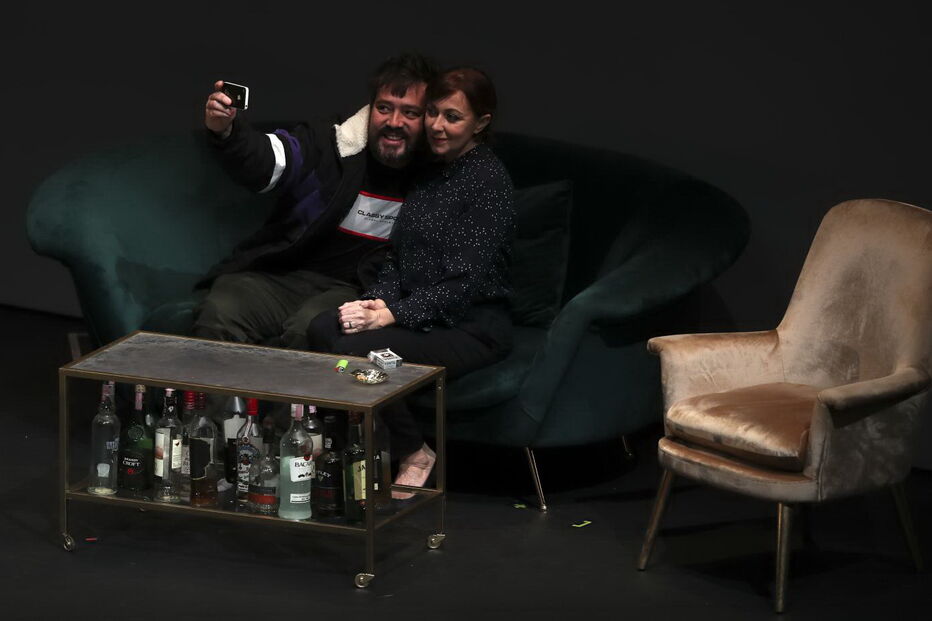 Maria João Abreu e Pedro Walter durante ensaio