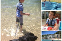 criança austista e cão são os melhores amigos