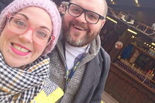 Emily Makin com o marido