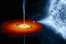 Ilustração do que seria um buraco negro