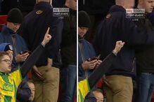 Adepto descuida-se em pleno estádio e é apanhado pelas câmaras de televisão