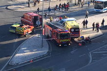 Acidente na estação de Monte Abrãao em Sintra