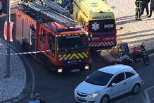 Acidente na estação de Monte Abrãao em Sintra