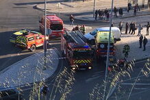 Acidente na estação de Monte Abrãao em Sintra