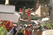 Zona onde desabaram os prédios foi afetada pelo temporal de segunda-feira 
