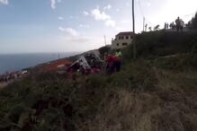 Autocarro com 57 passageiros caiu de ribanceira na Madeira