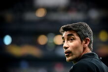 Bruno Lage, treinador do Benfica, antes do encontro com o Eintracht Frankfurt