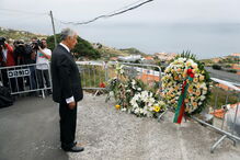 Marcelo Rebelo de Sousa  no local da tragédia na Madeira