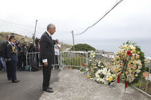 Marcelo Rebelo de Sousa  no local da tragédia na Madeira