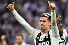 A festa de Cristiano Ronaldo após ser campeão de Itália pela Juventus