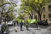 Manifestação dos coletes amarelos no dia 25 de Abril